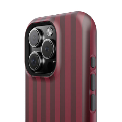 Burgundy Pinstripe Phone Case — Custom Initials