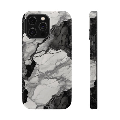 Black and white marble MagSafe iPhone case — view 8