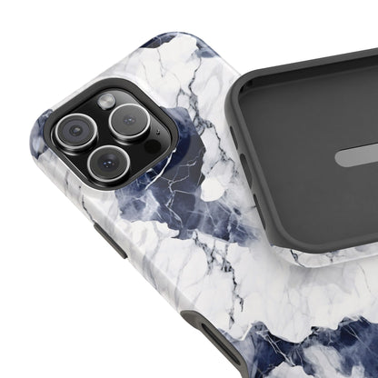 Navy marble MagSafe iPhone case — view 5
