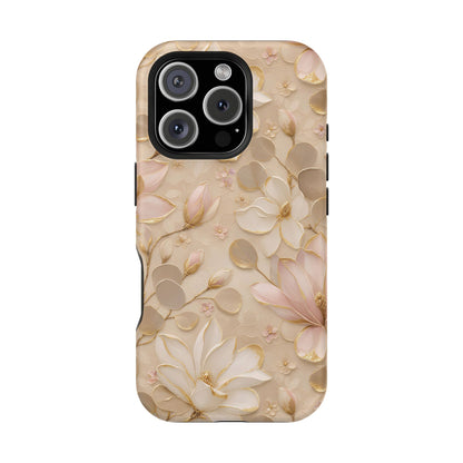 Gilded Magnolia Phone Case — MagSafe Compatible