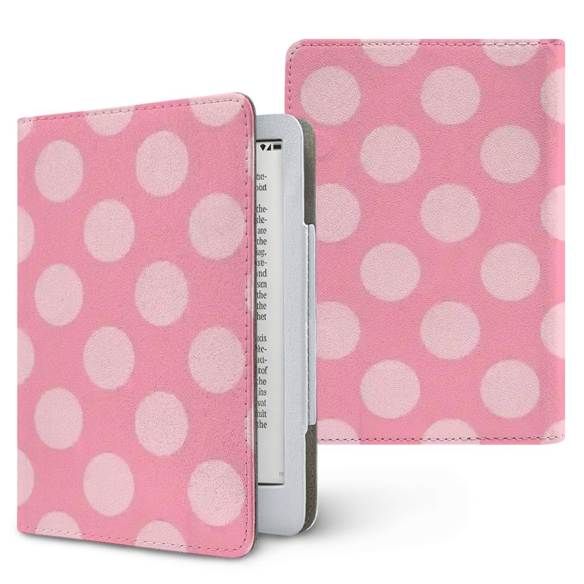 Rose Polka Dot Kindle case, printed front and back, fits Kindle Paperwhite 6.8 and 7 inch and Colorsoft