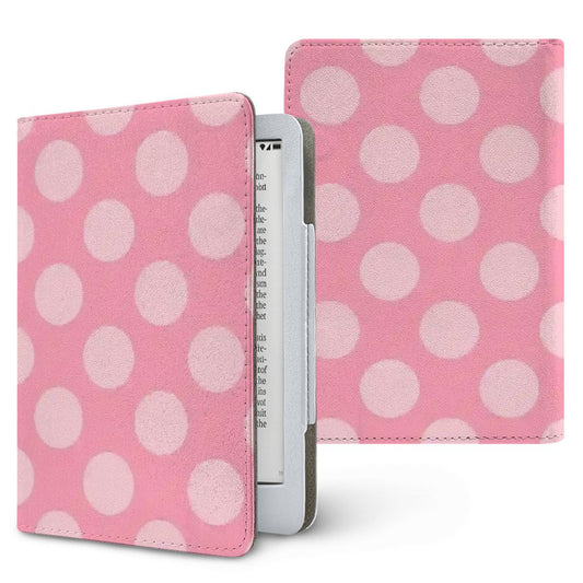 Rose Polka Dot Kindle case, printed front and back, fits Kindle Paperwhite 6.8 and 7 inch and Colorsoft