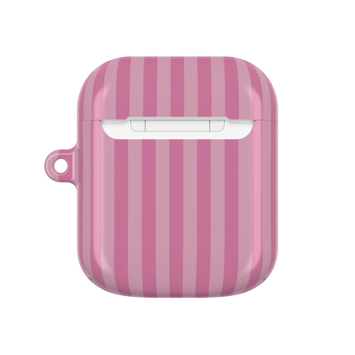 Pink Stripe case for AirPods 1st & 2nd Gen — back view