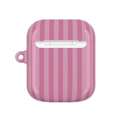 Pink Stripe case for AirPods 1st & 2nd Gen — back view