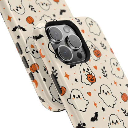 Cute ghost MagSafe iPhone case in cream — view 34