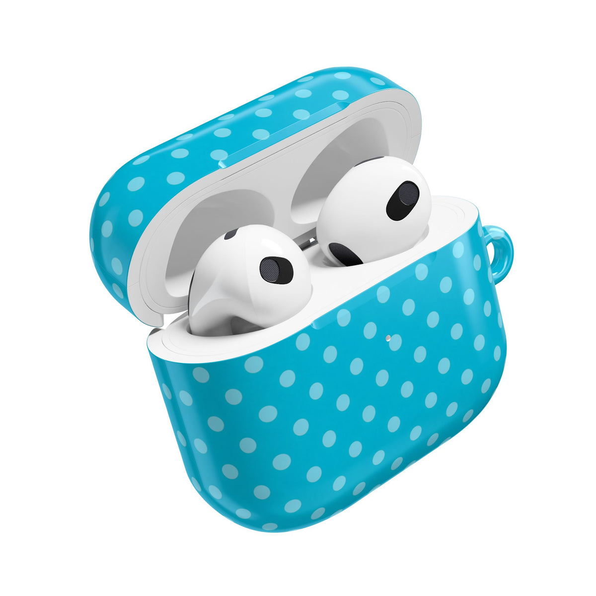 Turquoise Polka Dot AirPods Case