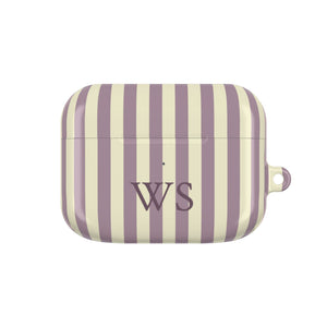 Mauve Stripe Monogram AirPods Case