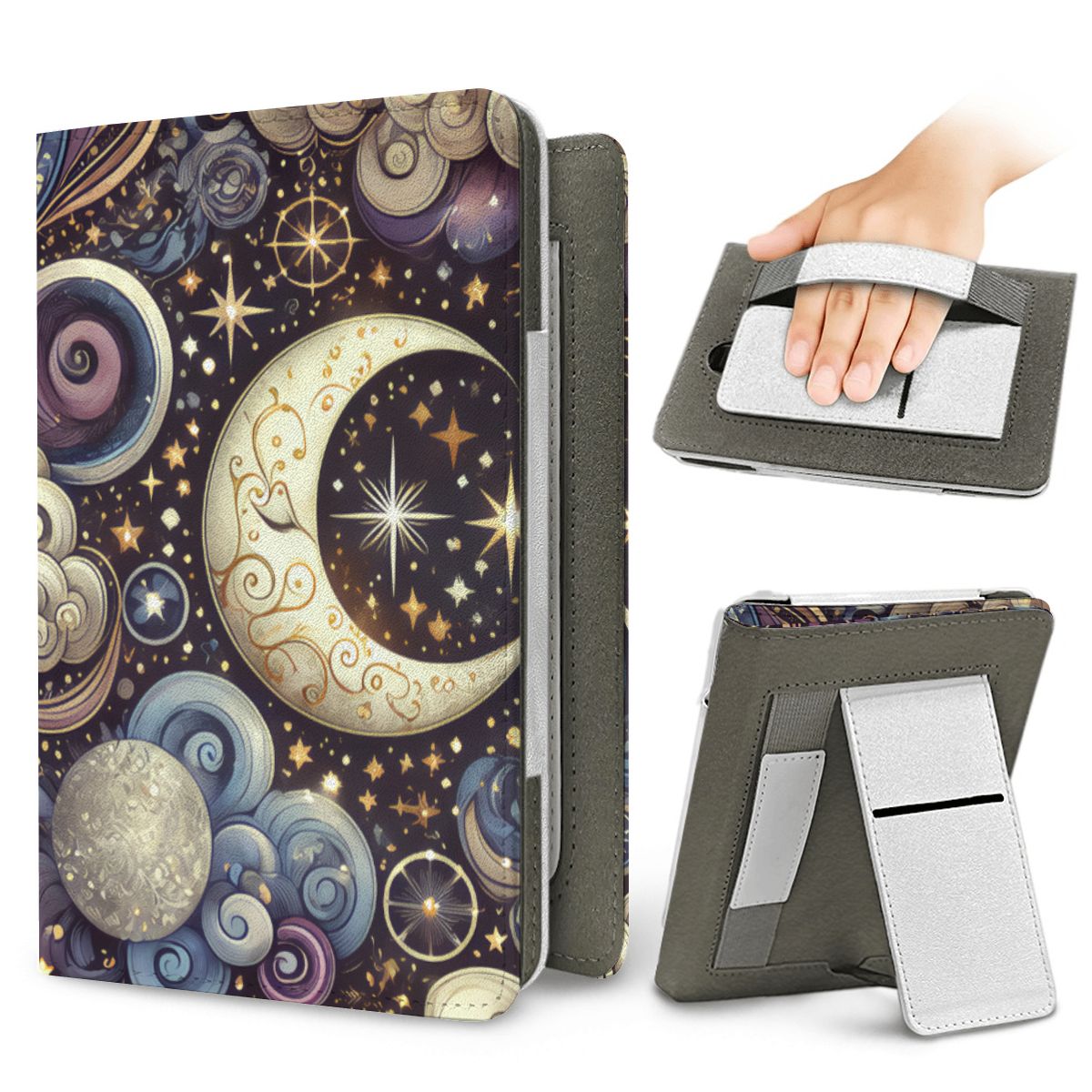 Ornate Crescent Moon Kindle case for Kindle Paperwhite, view 2