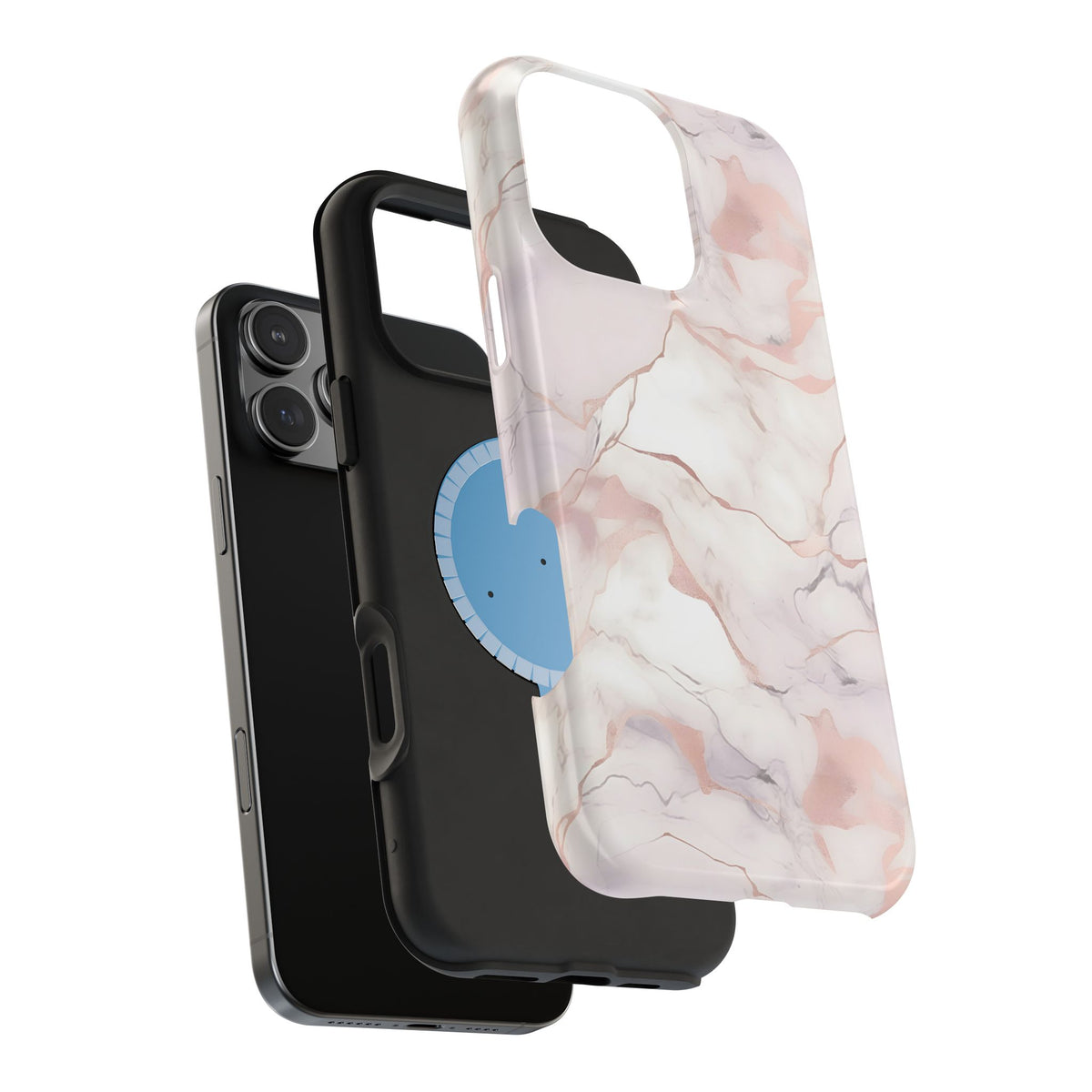 Blush marble MagSafe iPhone case — view 9