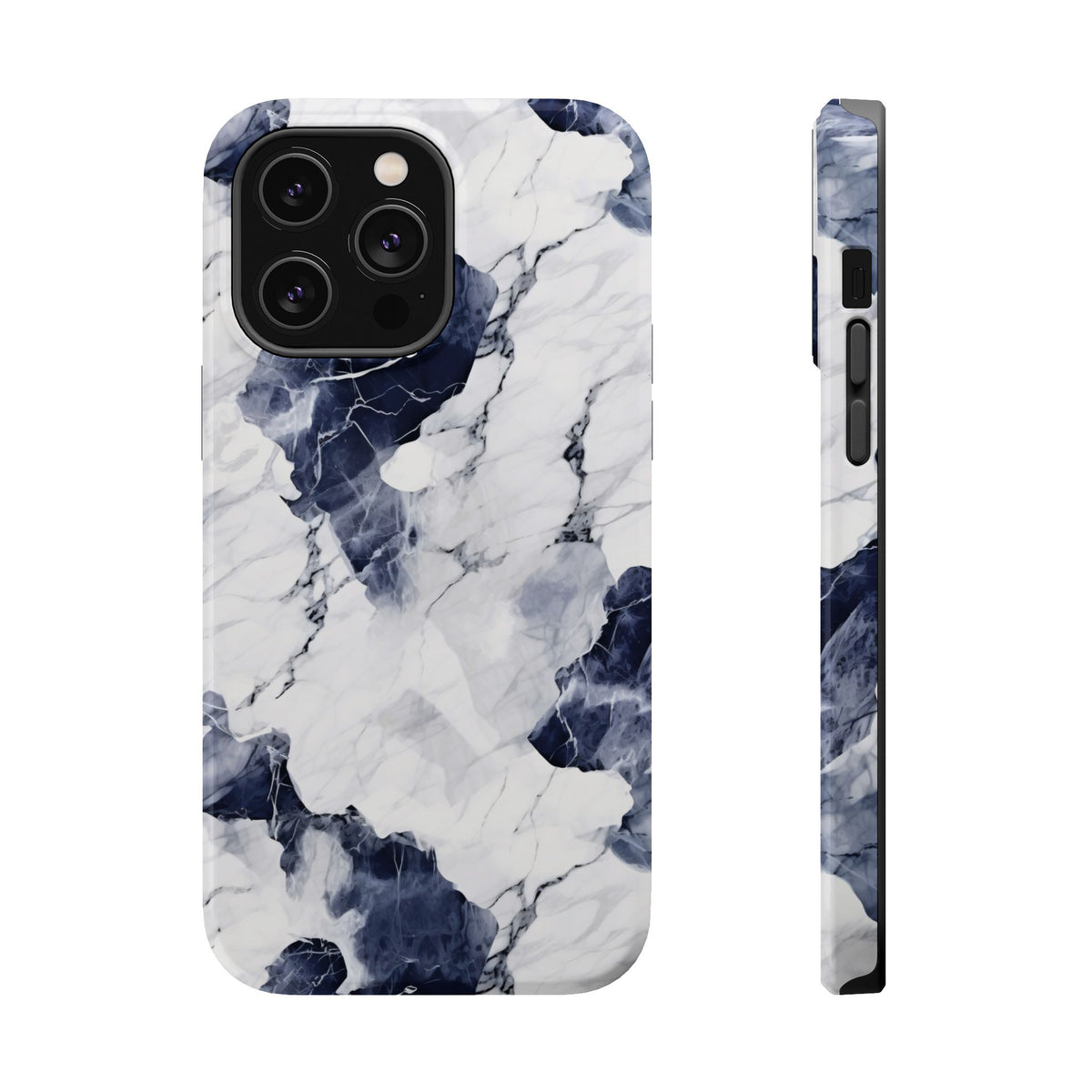Navy marble MagSafe iPhone case — view 17