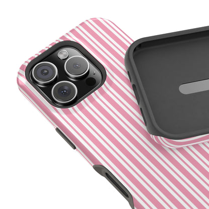 Pink Candy Stripe case corner detail