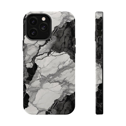 Black and white marble MagSafe iPhone case — view 12