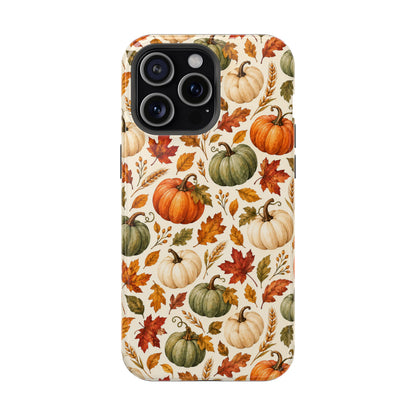 Pumpkin Patch MagSafe case for iPhone, cozy autumn watercolor