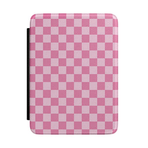 Pink Check Kindle Case