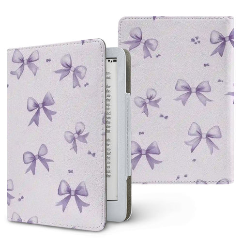 Lilac Bow Kindle case, printed front and back, fits Kindle Paperwhite 6.8 and 7 inch and Colorsoft