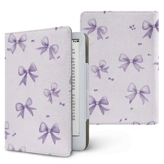 Lilac Bow Kindle case, printed front and back, fits Kindle Paperwhite 6.8 and 7 inch and Colorsoft