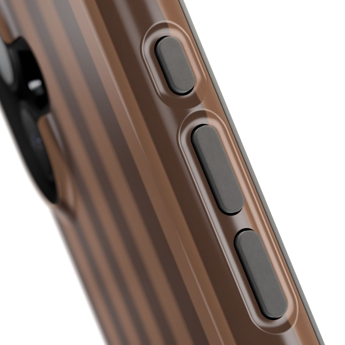 Custom monogram iPhone case showing the camera cutout