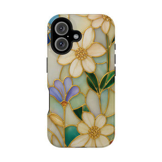 Stained Glass Floral Phone Case — MagSafe Compatible