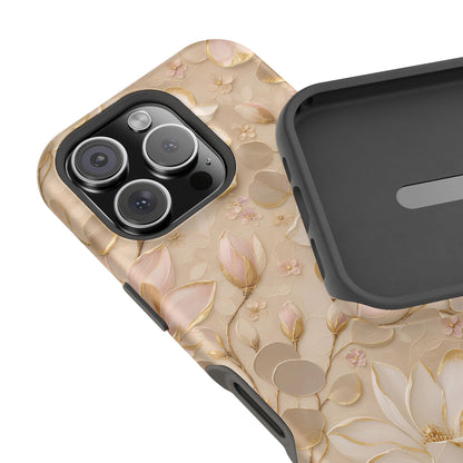 Gilded Magnolia Phone Case — MagSafe Compatible