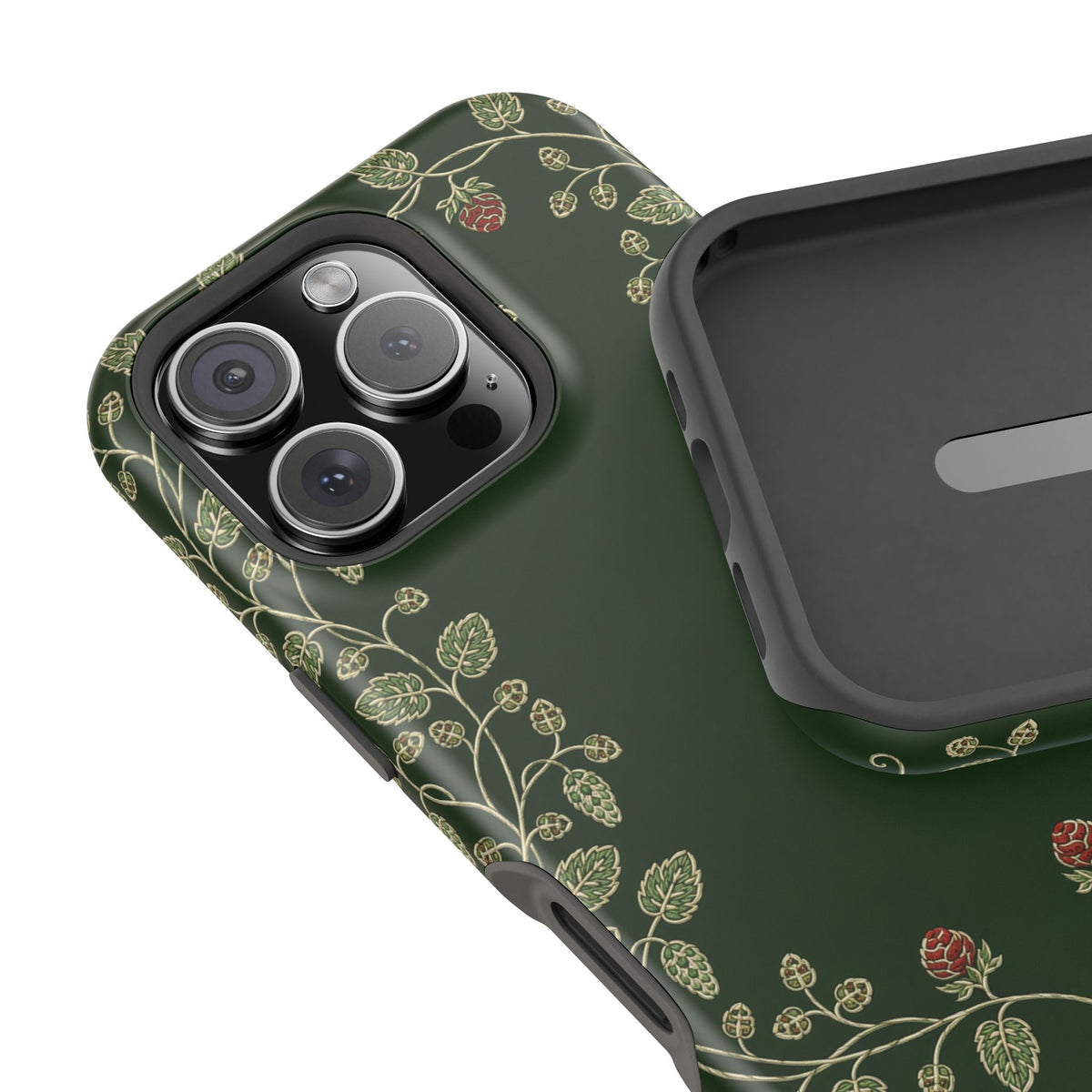 Hop Vine Wreath MagSafe case, matte finish detail