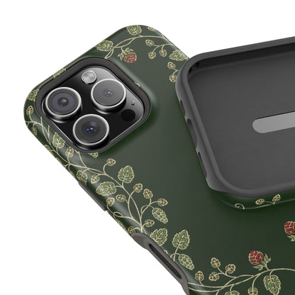 Hop Vine Wreath MagSafe case, matte finish detail