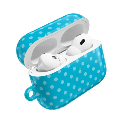 Turquoise Polka Dot AirPods Case