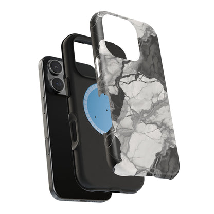 Black and white marble MagSafe iPhone case — view 31