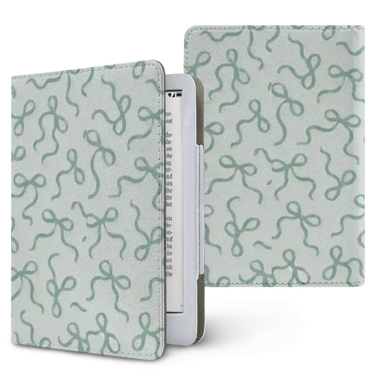 Sage Bows Kindle case, printed front and back, fits Kindle Paperwhite 6.8 and 7 inch and Colorsoft