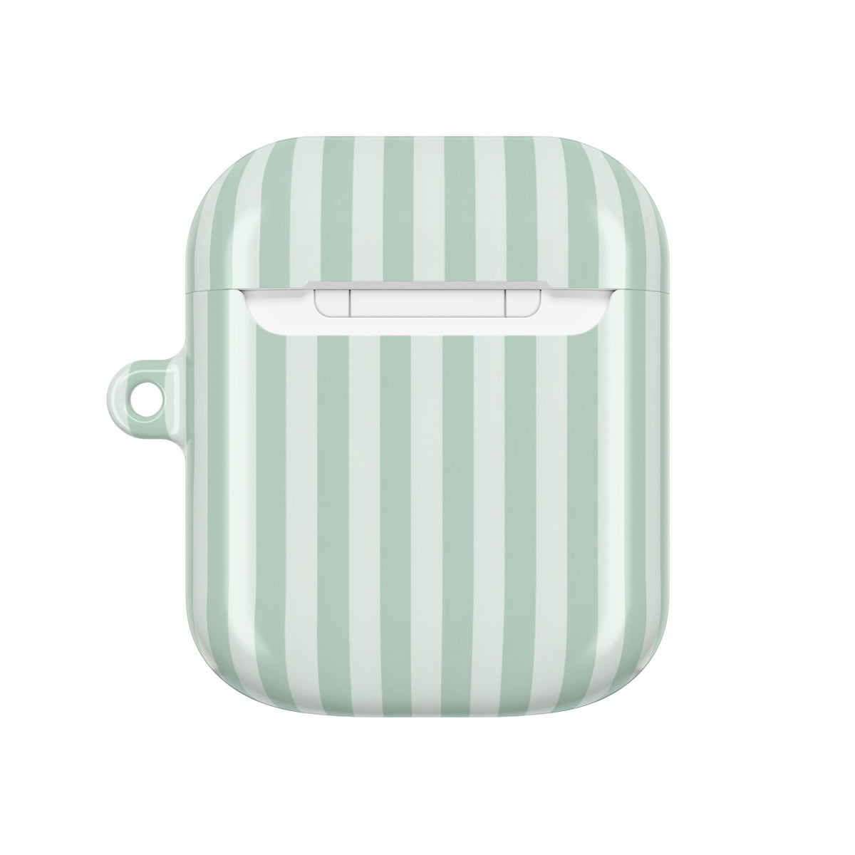 Sage Stripe case for AirPods 1st & 2nd Gen — back view