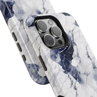 Navy marble MagSafe iPhone case — view 10