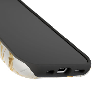 White and gold marble MagSafe iPhone case — view 27
