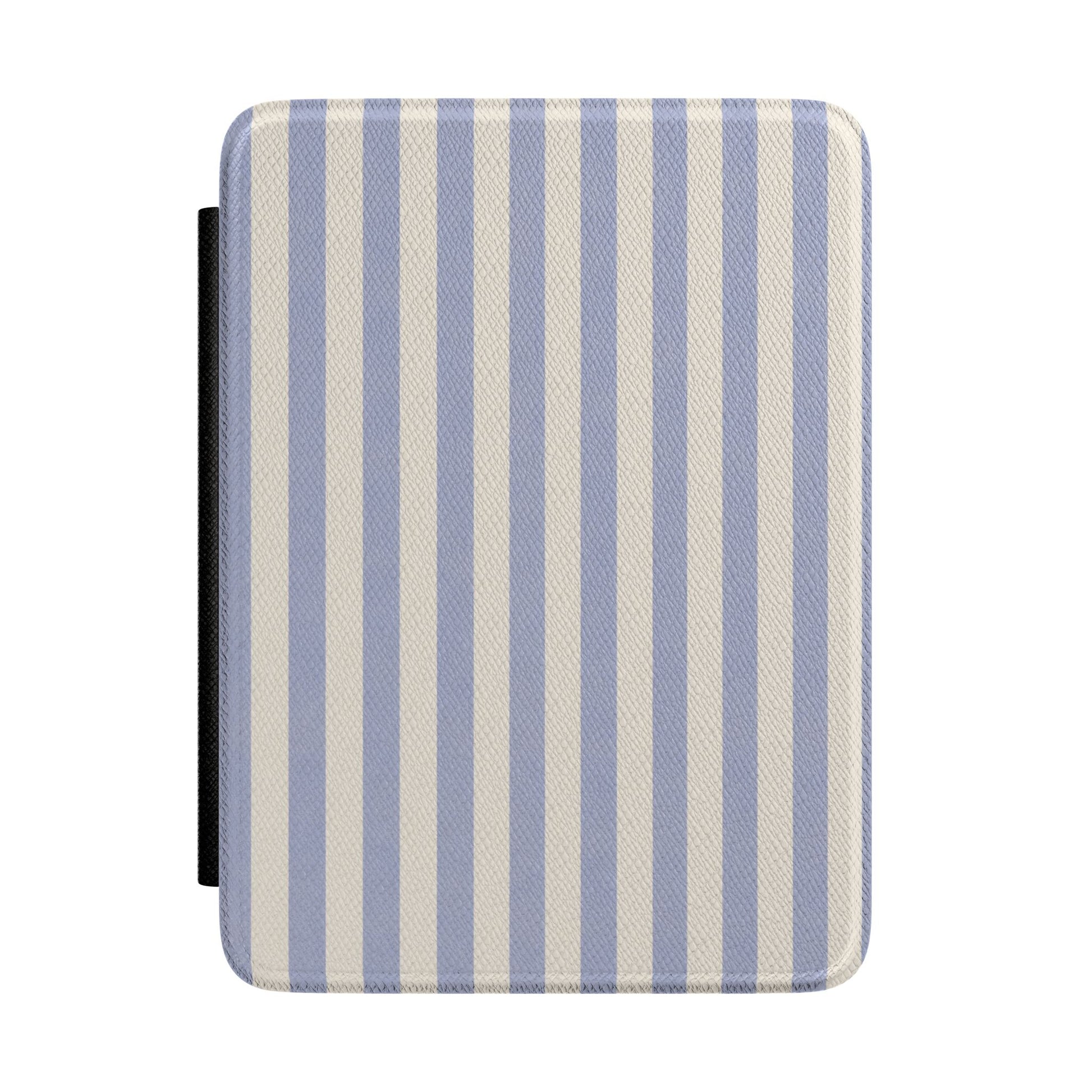 Soft periwinkle and cream stripe Kindle case — Quiet Bookish gift for her
