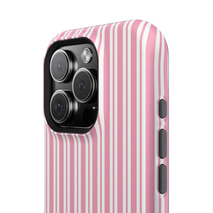 Pink Candy Stripe MagSafe case for iPhone 14