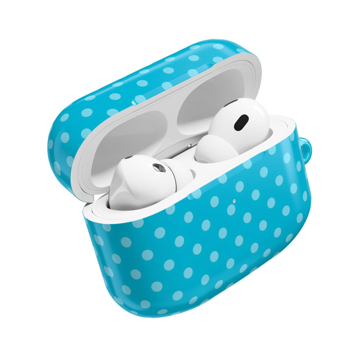 Turquoise Polka Dot AirPods Case