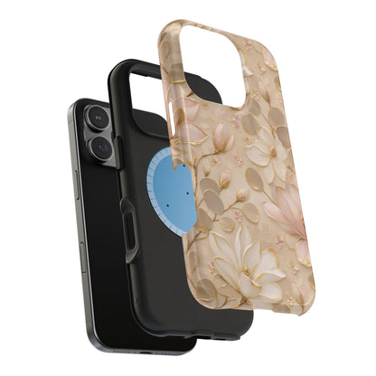 Gilded Magnolia Phone Case — MagSafe Compatible