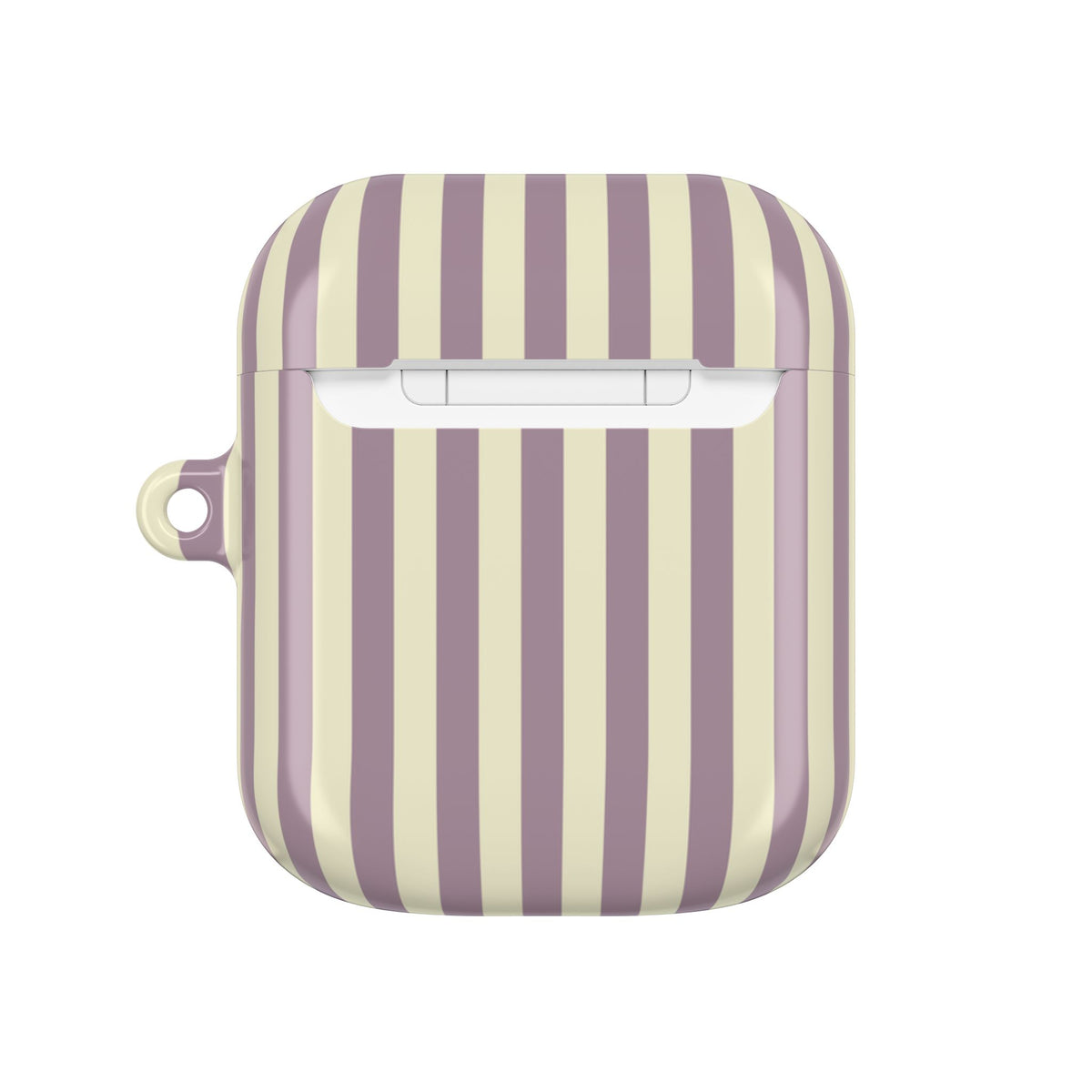 Mauve Stripe case for AirPods 1st & 2nd Gen — back view