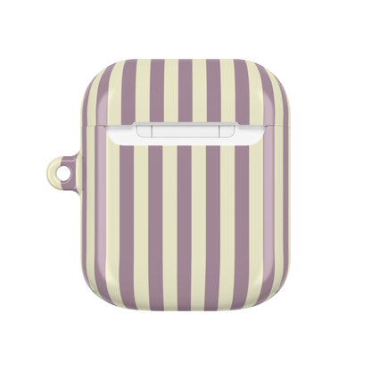 Mauve Stripe case for AirPods 1st & 2nd Gen — back view