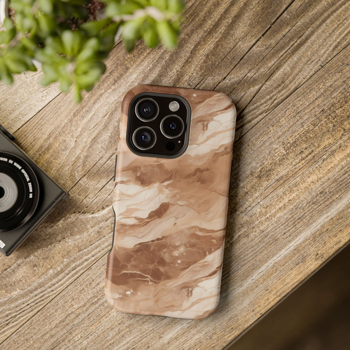 Caramel marble MagSafe iPhone case — view 32