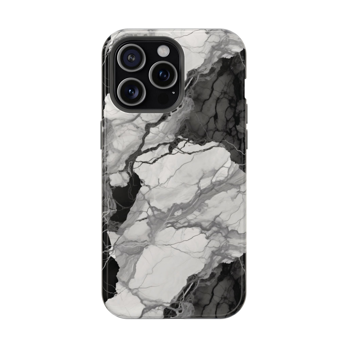 Black and white marble MagSafe iPhone case — view 16