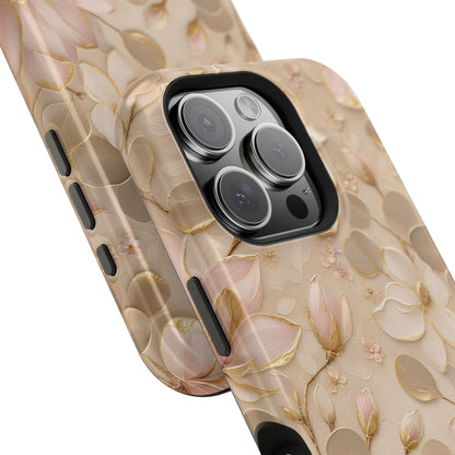 Gilded Magnolia Phone Case — MagSafe Compatible