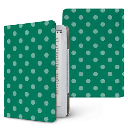 Emerald Polka Dot Kindle case, printed front and back, fits Kindle Paperwhite 6.8 and 7 inch and Colorsoft