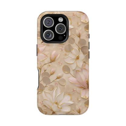 Gilded Magnolia Phone Case — MagSafe Compatible