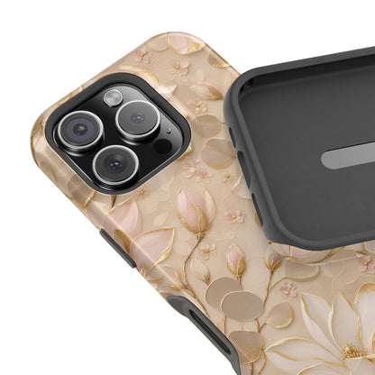 Gilded Magnolia Phone Case — MagSafe Compatible