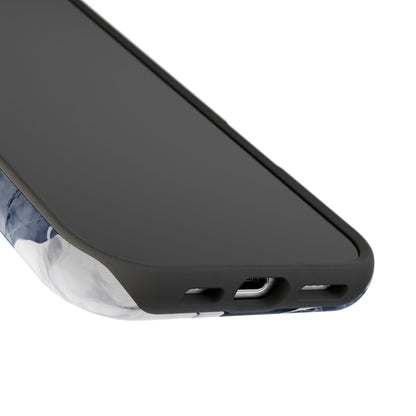Navy marble MagSafe iPhone case — view 9