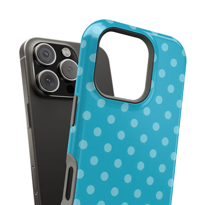 Turquoise Polka Dot Phone Case — MagSafe Compatible