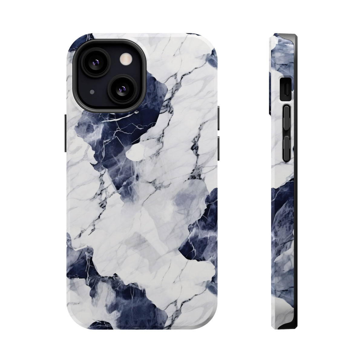Navy marble MagSafe iPhone case — view 19