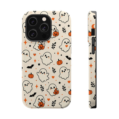 Cute ghost MagSafe iPhone case in cream — view 6