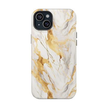 White and gold marble MagSafe iPhone case — view 15