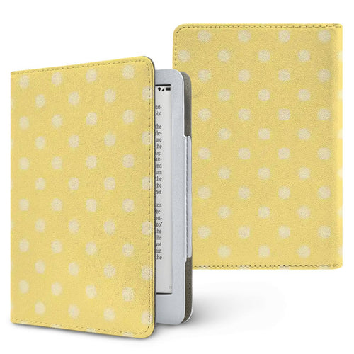 Buttermilk Dot Kindle case, printed front and back, fits Kindle Paperwhite 6.8 and 7 inch and Colorsoft