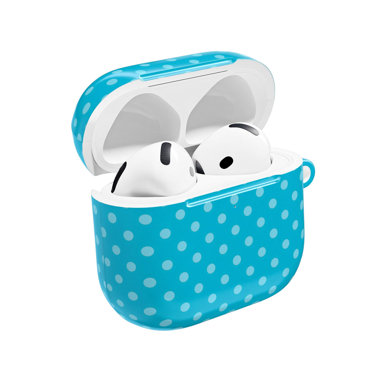 Turquoise Polka Dot AirPods Case